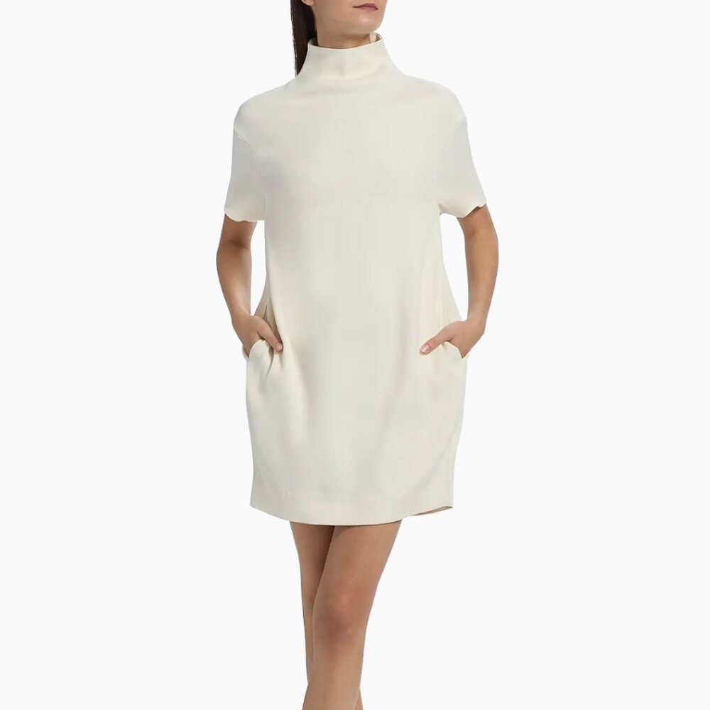 Loulou de Saison Elton Relaxed Mock Turtleneck Minidress